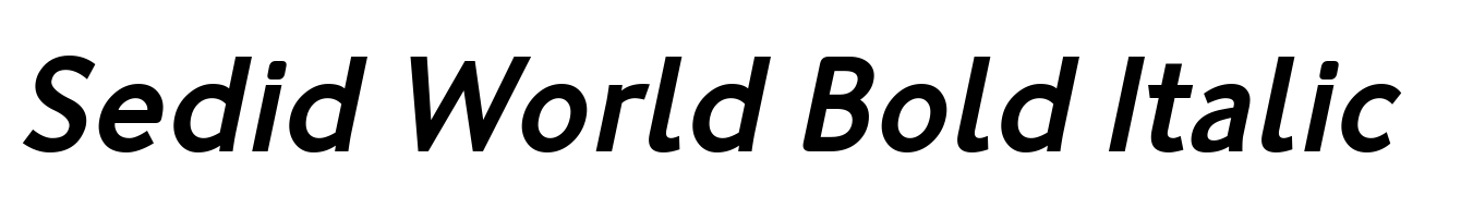 Sedid World Bold Italic
